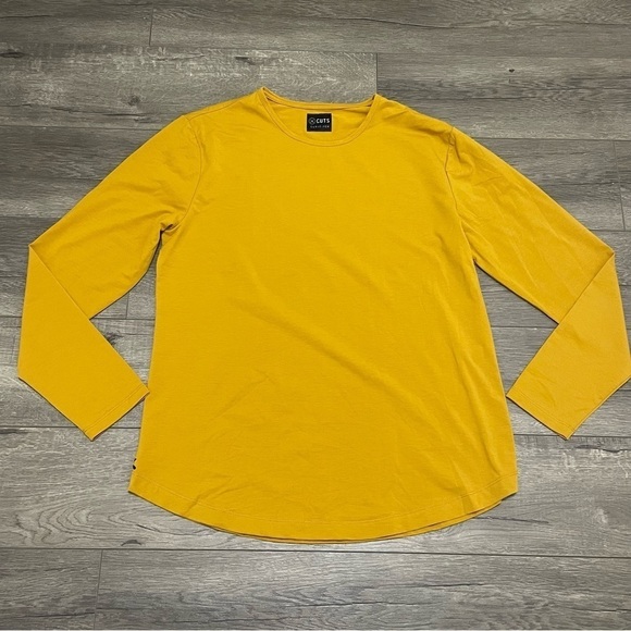 2 Cuts Clothing Long Sleeve Tee T-Shirt Crew Neck Curve Hem Pyca Pro Sz XL NEW - Picture 10 of 16